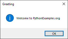 Show Information using messagebox in Windows
