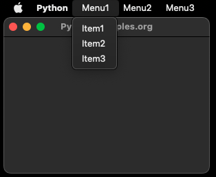 Tkinter - Create complete Menu from List of lists - First Menu
