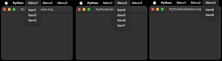 Tkinter - Create complete Menu from List of lists